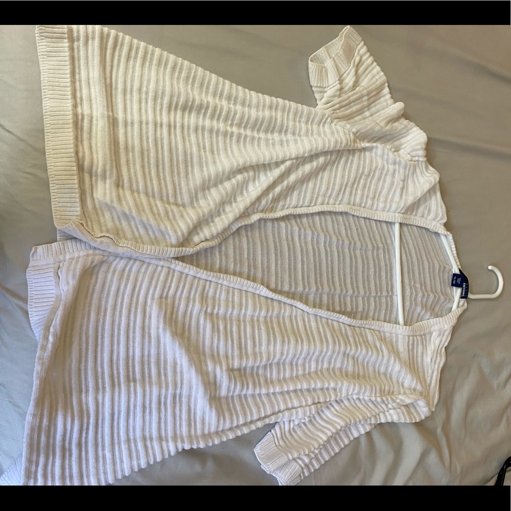 White cardigan